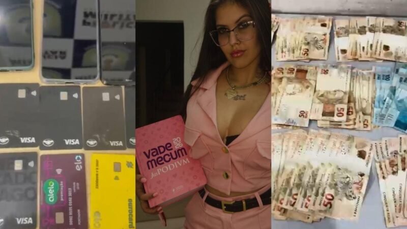 Influenciadora presa com comparsas alega que receberia R$ 200 por golpes com cartões