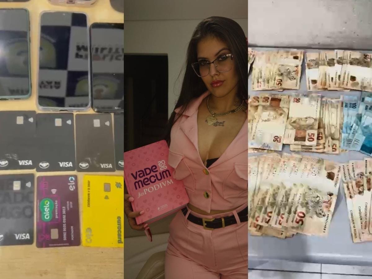 Influenciadora presa com comparsas alega que receberia R$ 200 por golpes com cartões