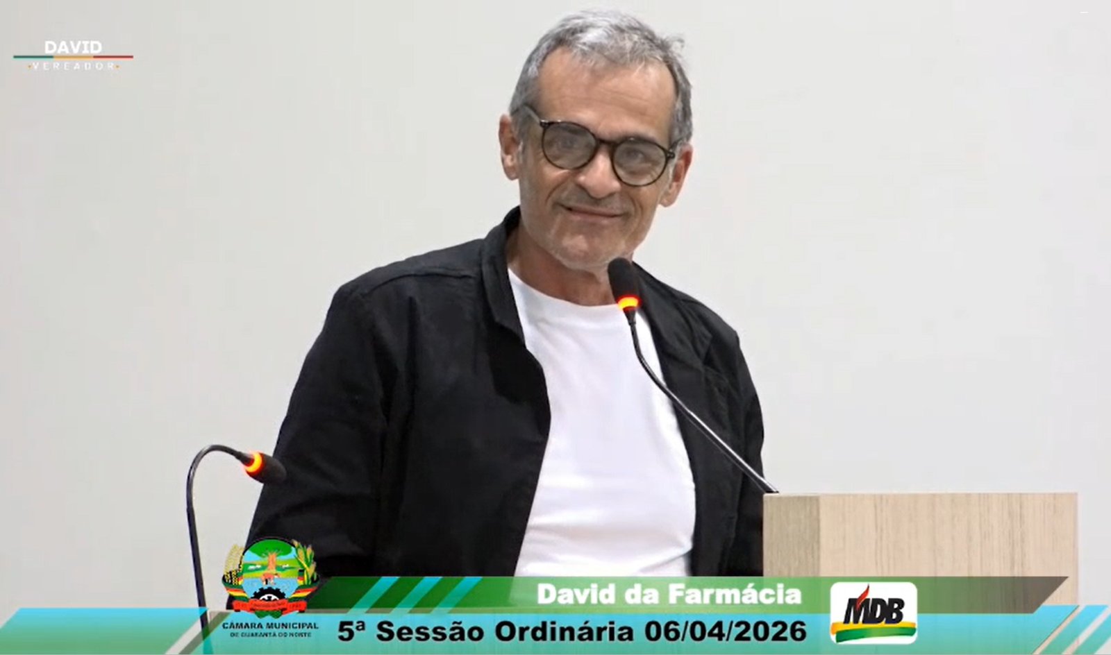 Vereador Davi Marques critica gestão municipal e levanta possibilidade de cassação durante sessão em Guarantã