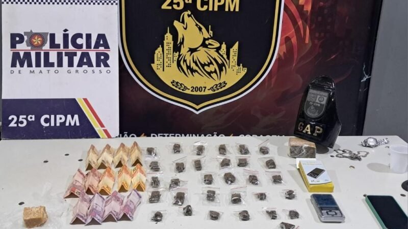 PM prende homem por tráfico de drogas e apreende 32 porções de maconha