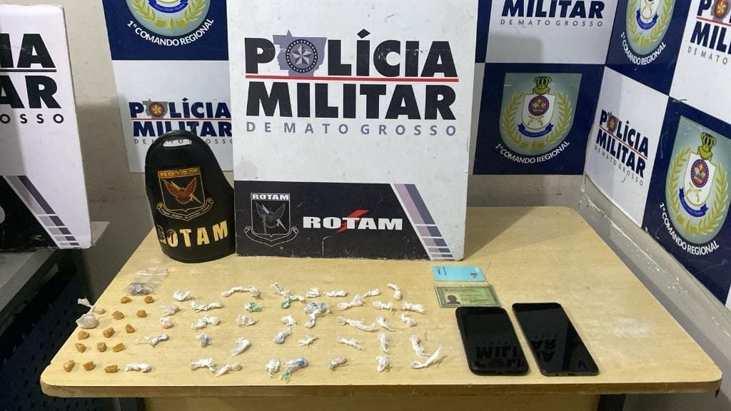 Rotam prende motorista com mais de 50 porções de entorpecentes em Cuiabá