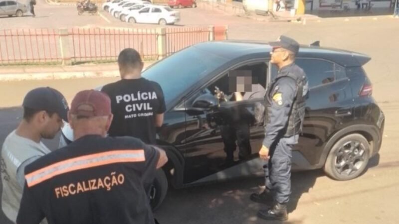 Blitz fiscaliza transporte por aplicativo após treta com motoristas de táxi em MT