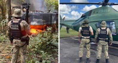 Polícia Federal e Ibama combatem garimpo ilegal em terra indígena na Amazônia mato-grossense