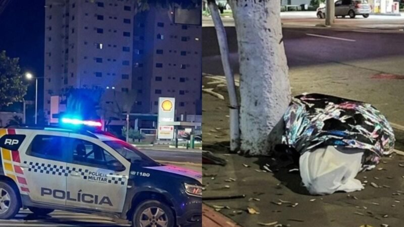 Motociclista morre atropelado por carro em frente a hotel em  Cuiabá e motorista foge