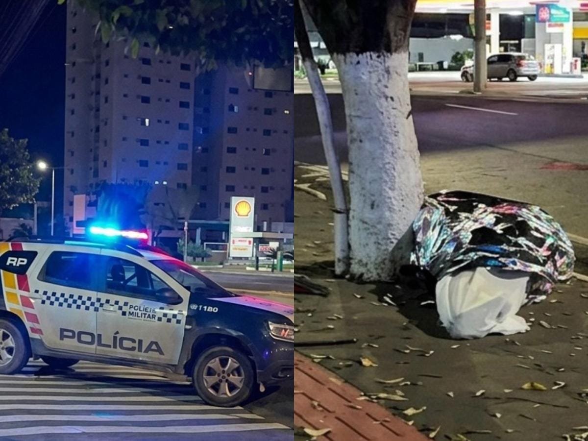 Motociclista morre atropelado por carro em frente a hotel em  Cuiabá e motorista foge