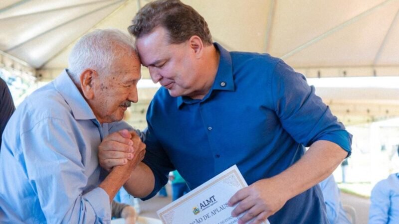 Max emociona ao homenagear ex-aluno de 96 anos na celebração de aniversário do IFMT