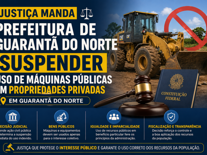 Prefeitura de Guarantã do Norte é obrigada pela Justiça a parar uso irregular de máquinas públicas
