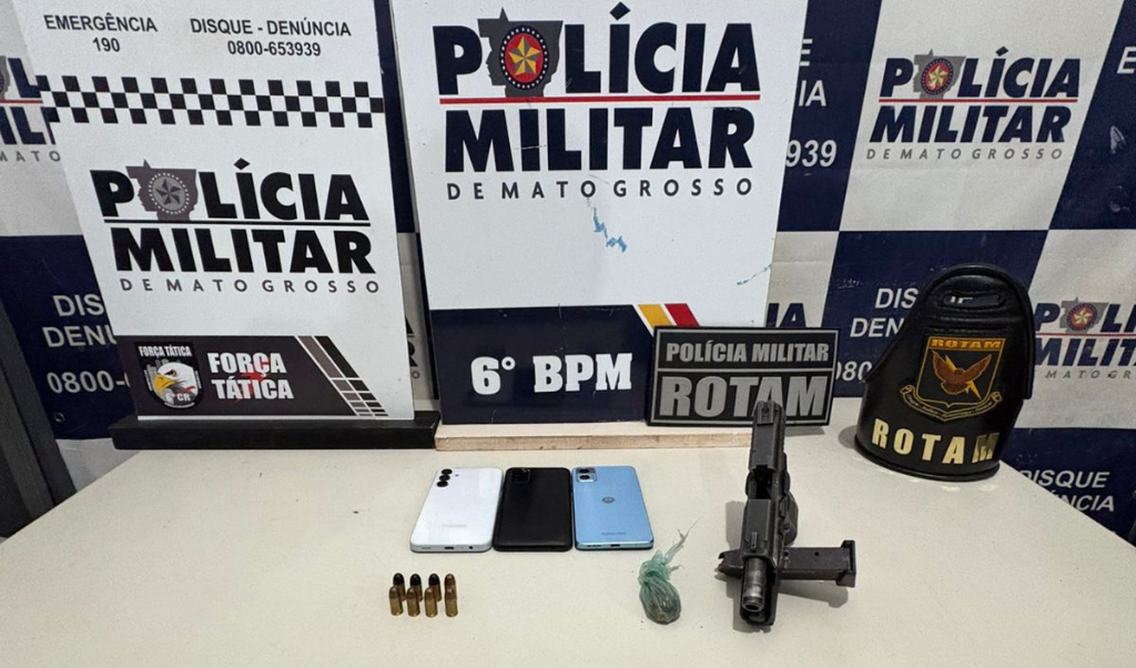 Homem é executado a tiros em bar e dois faccionados são presos em flagrante pela PM