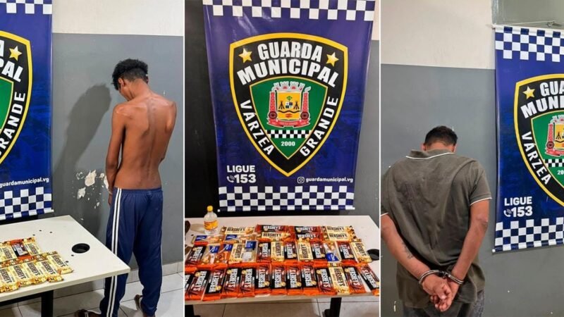 Guarda Municipal de Várzea Grande apreende chocolates furtados e localiza drogas