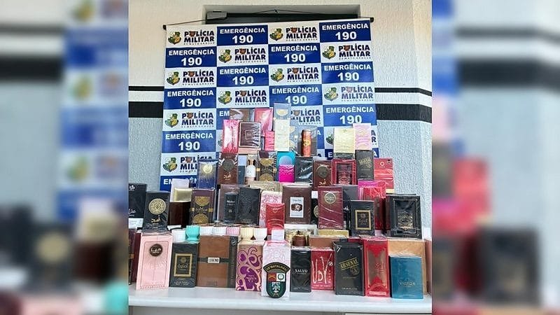 PM apreende veículo com 200 frascos de perfumes sem nota fiscal em rodovia estadual