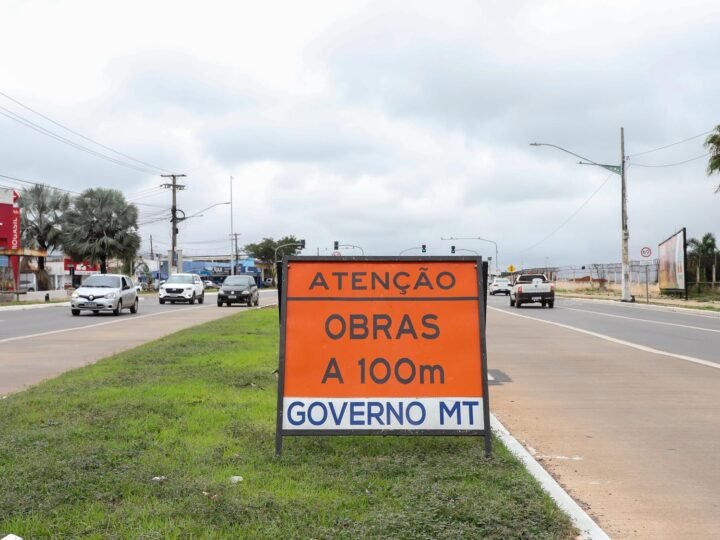 Faixa de avenida será interditada a partir desta segunda-feira para obras do BRT em Várzea Grande