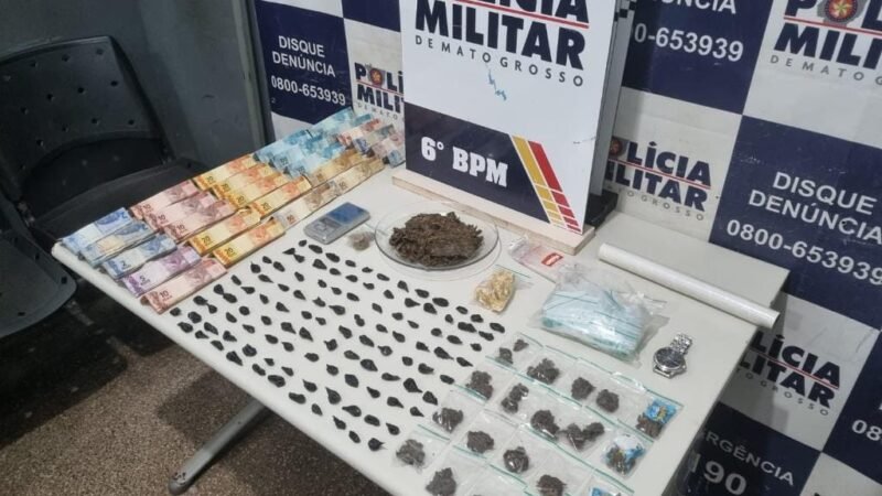 Traficantes são presas com 128 porções de drogas e R$ 2 mil durante patrulhamento