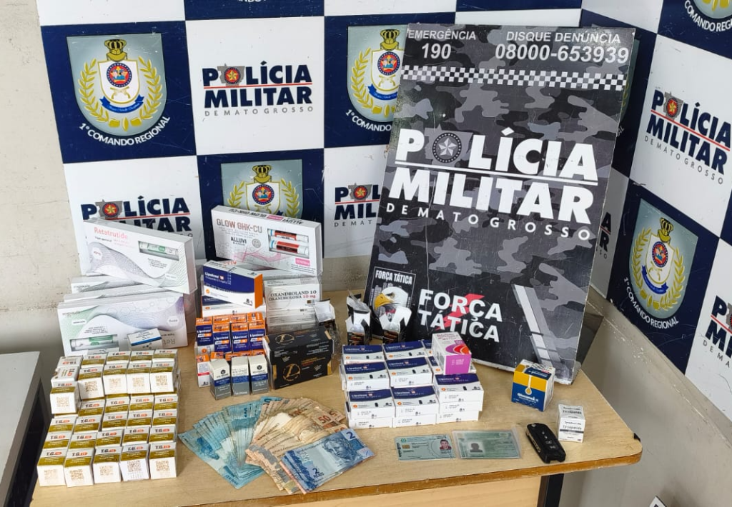 Dois são presos pela PM suspeitos de contrabando de medicamentos em Chapada dos Guimarães