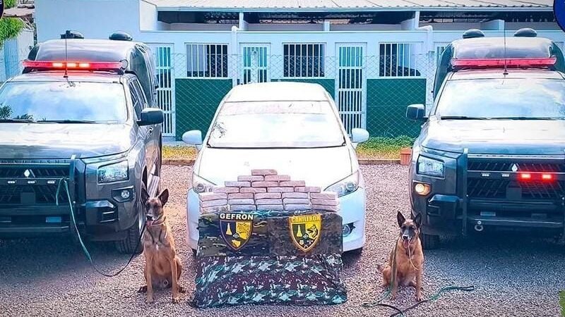 Gefron apreende carga de 26 kg de pasta base de cocaína em MT avaliada em R$ 500 mil