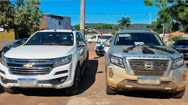 Gefron prende seis pessoas, apreende armas e recupera veículos roubados em MT