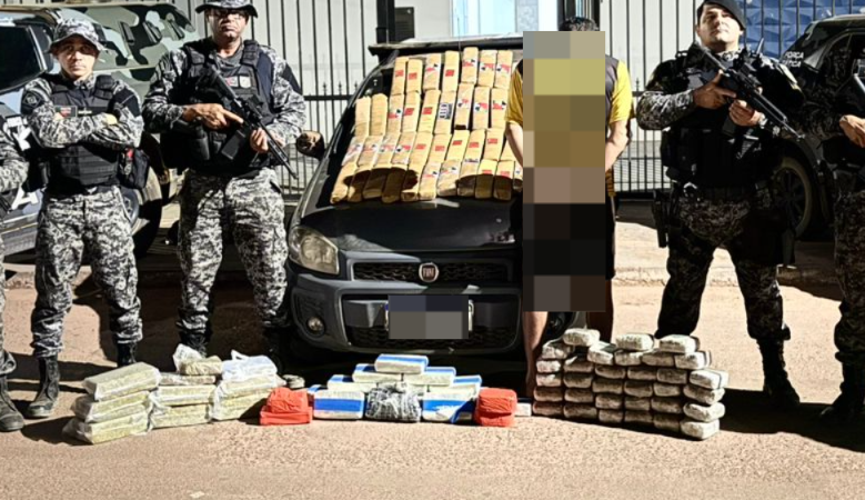 Ação integrada apreende 89 kg de maconha, skank e cocaína  em picape na rodovia BR-158