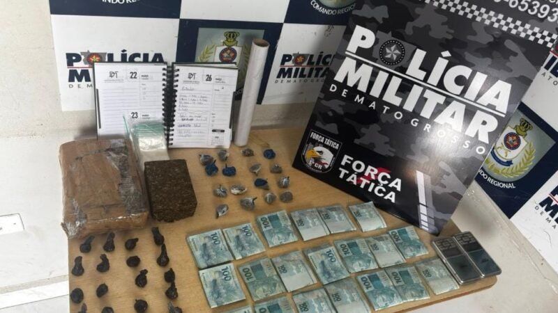 Força Tática prende motorista com porções de drogas e R$ 20 mil em dinheiro em Cuiabá