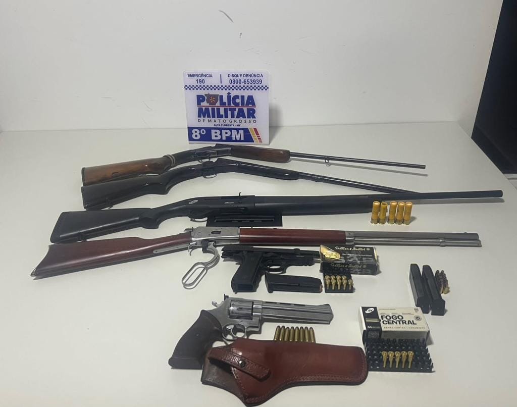 Polícia evita feminicídio após vítima ser ameaçada pelo ex e encontra armas com o suspeito