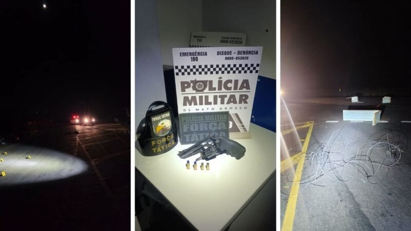 Bandido morre após trocar tiros com policiais da Força Tática em rodovia de Mato Grosso