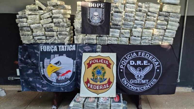 Bope e PF apreendem carga de 250 kg de cocaína em colchões avaliada em R$ 15 milhões