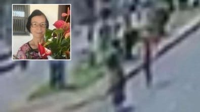 Vídeo mostra momento em que idosa de 82 anos é atropelada por motociclista sem CNH