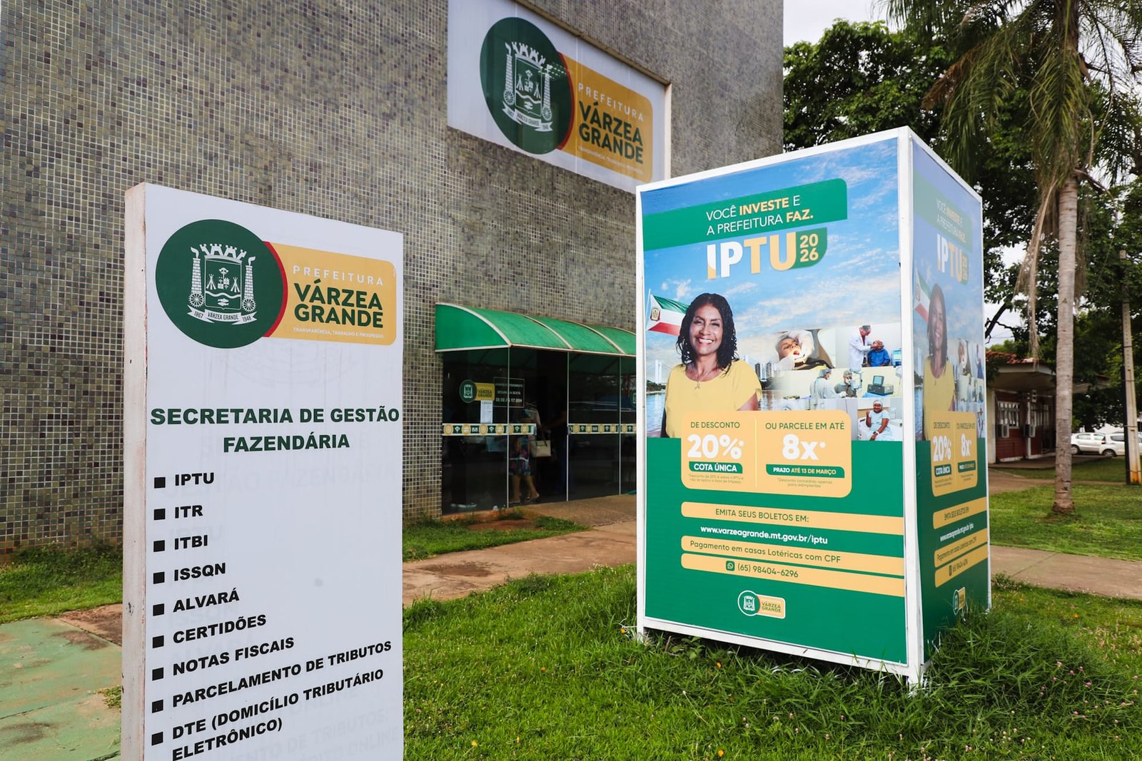 Prefeitura mantém atendimento do IPTU e Refis com até 80% de desconto em Várzea Grande