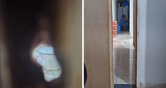 Homem é detido após ser flagrado filmando funcionárias em banheiro de empresa; vídeo