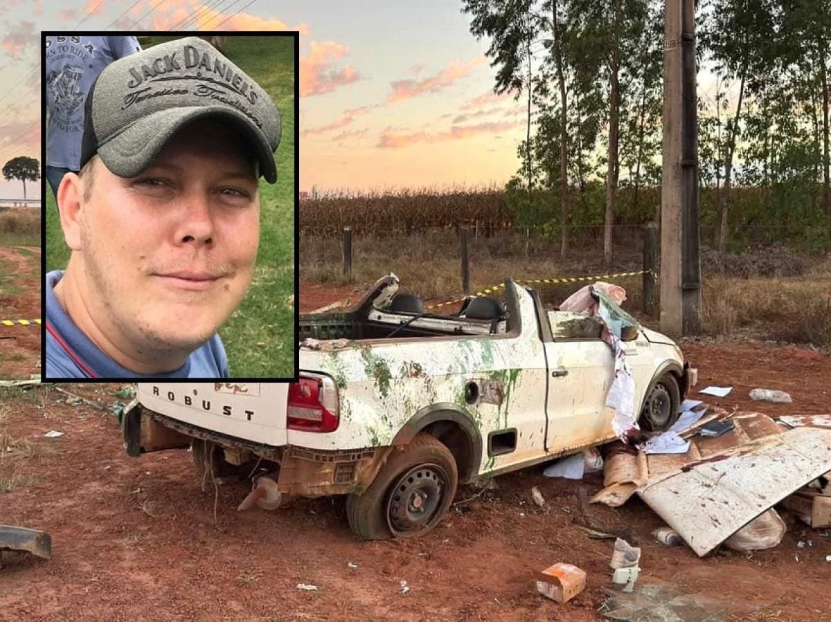 Motorista morre após Saveiro sair da pista e capotar em rodovia de Mato Grosso