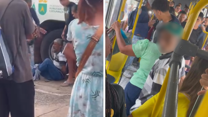 Assediador é amarrado após esfregar pênis em adolescente dentro de ônibus em Cuiabá