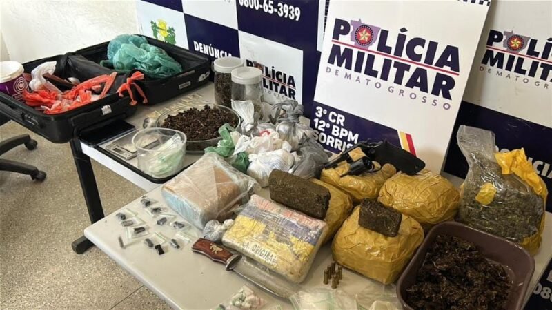 Faccionado é preso pela PM com drogas e arma de fogo dentro de residência