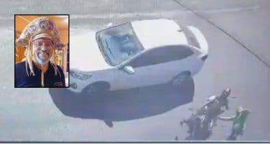 Vídeo flagra moto atropelando servidor da Sefaz na faixa de pedestre em Cuiabá