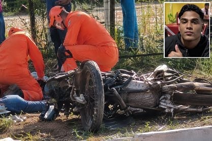 Jovem de 19 anos morre após motocicleta atingir carro e placa de sinalização em MT