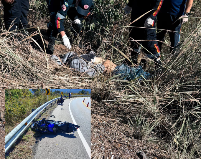 Motociclista morre após sair da pista e cair em barranco na MT-251, entre Cuiabá e Chapada