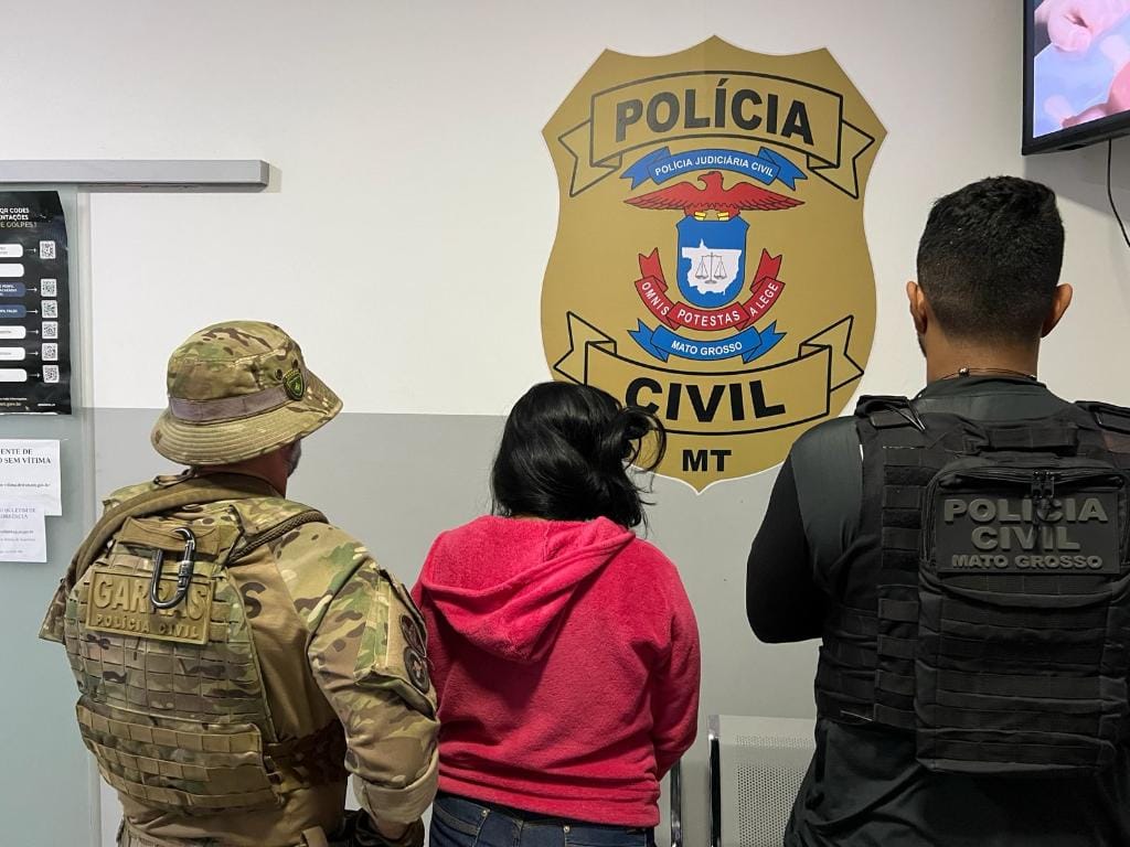 Mulher investigada por homicídio ocorrido em Mato Grosso do Sul é presa pela Polícia Civil em MT