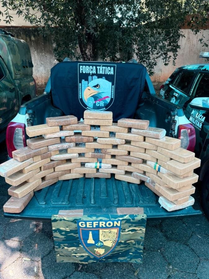 Forças de segurança prendem  traficantes com 63 kg de cocaína avaliados em R$ 1,2 milhão