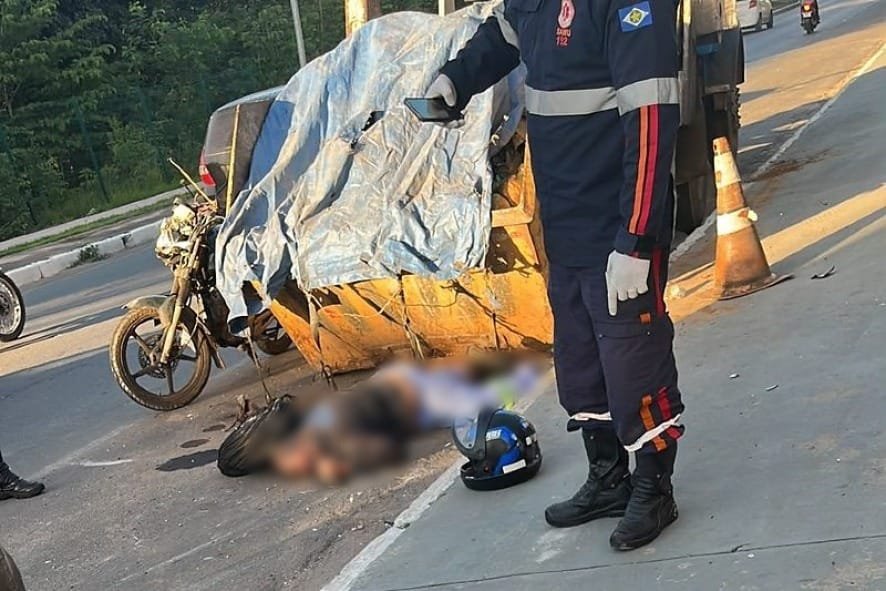 Piloto morre após perder controle da motocicleta em avenida e bater no meio-fio em Cuiabá