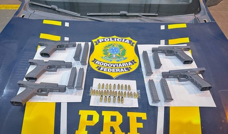 Passageira é presa em ônibus com pistolas e munições que seriam levadas de Cuiabá para o RJ