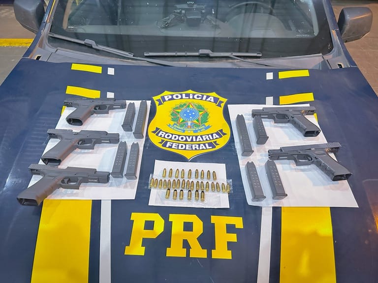 Passageira é presa em ônibus com cinco pistolas e munições que seriam levadas de Cuiabá para o RJ