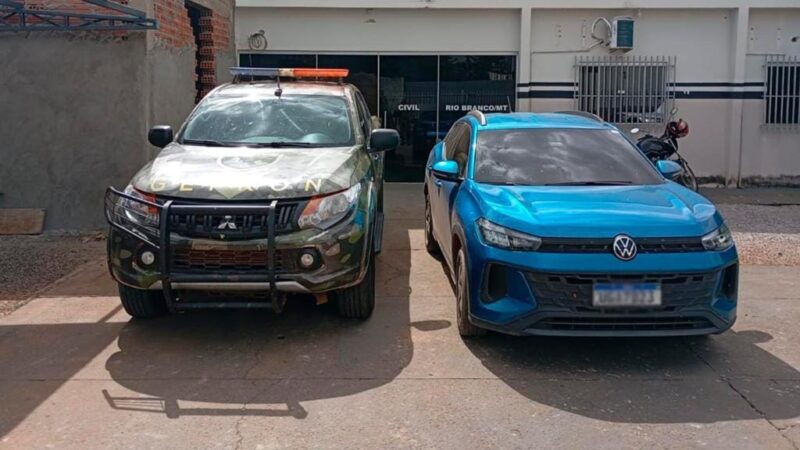 Gefron recupera na fronteira de MT com a Bolívia veículo roubado no Rio de Janeiro