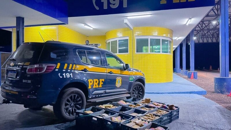PRF apreende mais de 280 quilos de drogas em ações na rodovia BR-364 em Mato Grosso