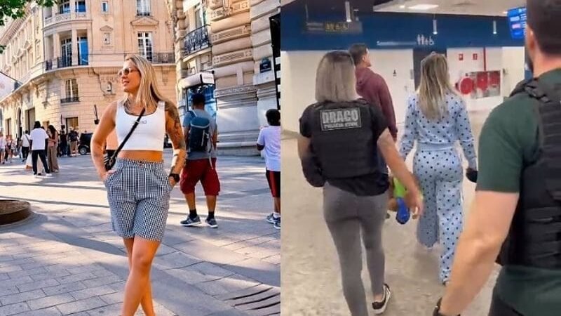 Mulher de “Gordão”, influenciadora é presa em VG ao desembarcar de viagem a Paris; vídeo