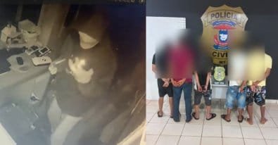 Cinco são preso pela polícia por participação em furto em  concessionaria de motos