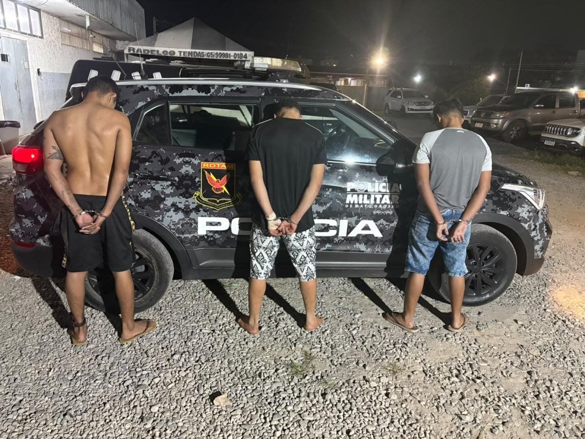 Rotam prende três suspeitos por tráfico de drogas e apreende 70 porções de maconha em Cuiabá