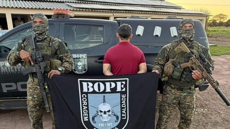 Foragido da Justiça Federal é preso em fazenda na fronteira  durante operação do Bope