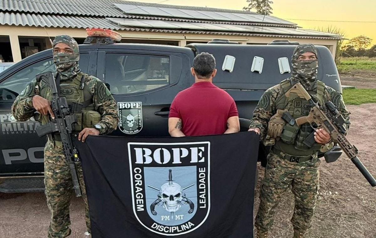 Foragido da Justiça Federal é preso em fazenda na fronteira  durante operação do Bope