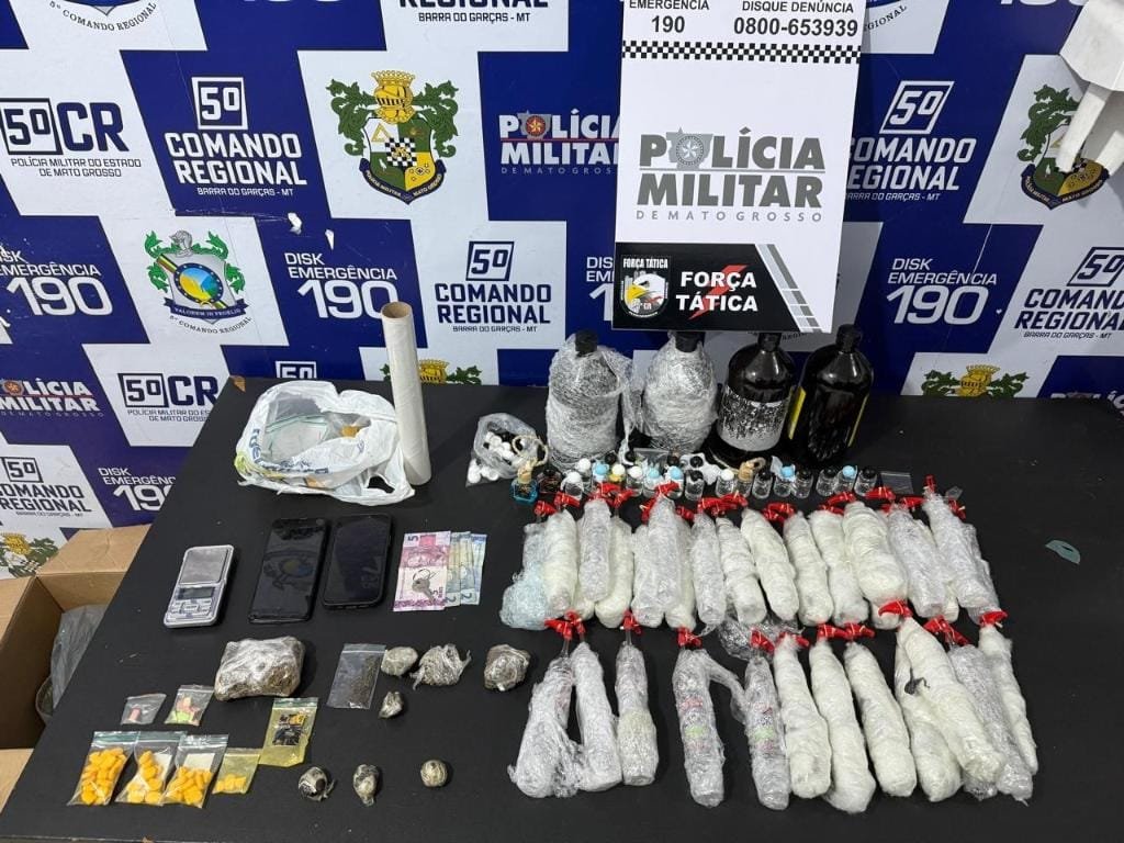 PM desarticula laboratório de drogas sintéticas e prende quadrilha por tráfico em MT