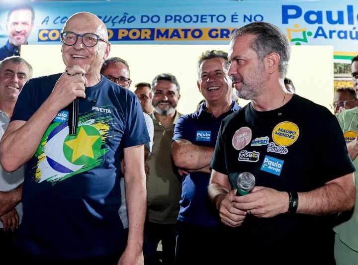 Em evento político, Pivetta e Mauro Mendes lembram que assumiram estado “quebrado”