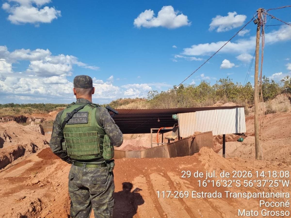 Garimpo é alvo de fiscalização ambiental e empresário é preso após ameaçar secretário em MT