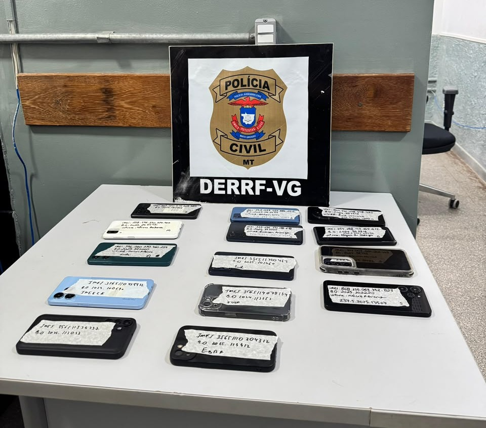 Polícia Civil recupera celulares furtados em Várzea Grande avaliados em R$ 38 mil