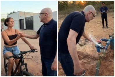 Pivetta visita bairro em que poço de água foi reativado em Várzea Grande